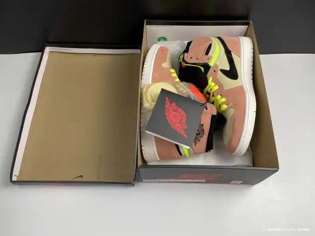 Rep Peach Air Jordan High CW6576-800 1 Switch 0506